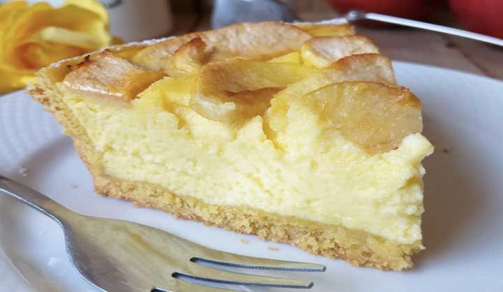 Tarte aux pommes à la crème pâtissière