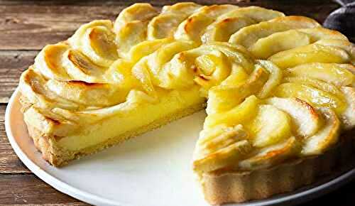 Tarte aux pommes et à la crème pâtissière