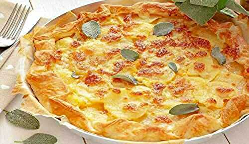 Tarte salée à la citrouille aux pommes de terre et au fromage