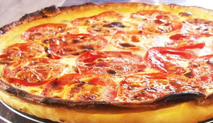 Tarte thon, tomate et moutarde