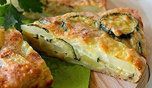 Tortilla aux courgettes et pommes de terre