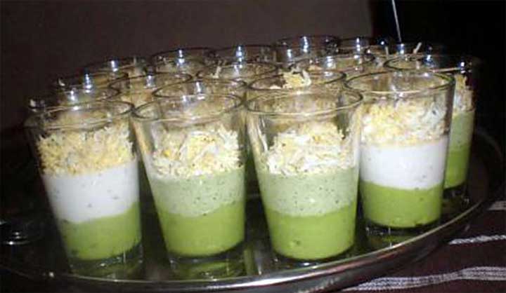 Verrine avocat ,thon,oeuf dur