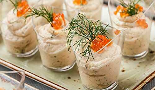 Verrine de mousse aux deux saumons