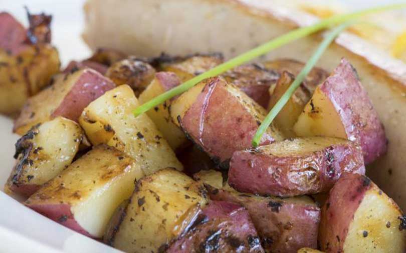 Boudin blanc et pommes de terre « Chérie » au four