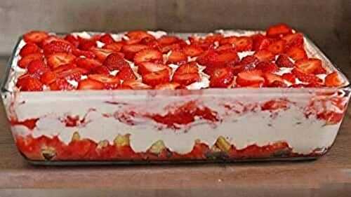 Recette Tiramisu aux fraises prêt en 10minutes