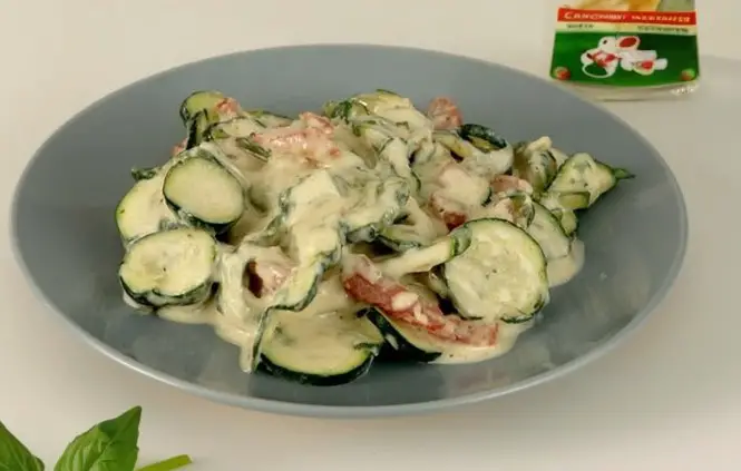 Courgettes façon carbonara à la Vache qui Rit®