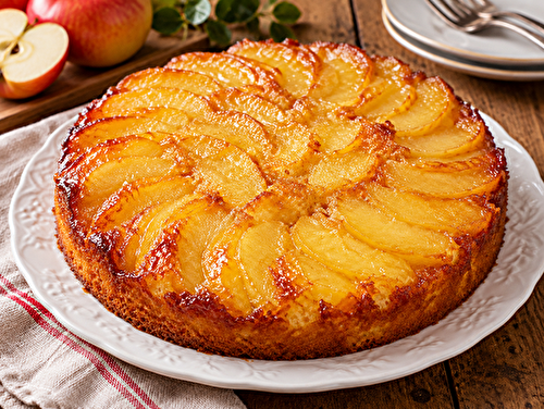 Gâteau aux pommes façon quatre-quarts, moelleux et fondant