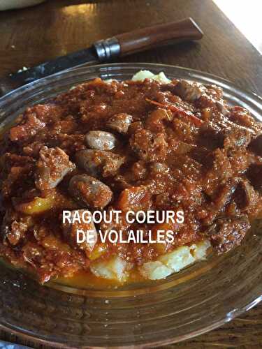 RAGOUT COEURS DE VOLAILLES au cumin