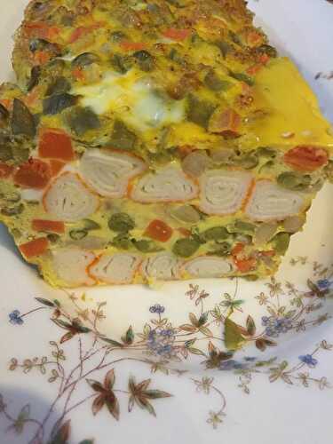 TERRINE DE MACÉDOINE ET SURIMI Faite par Dominique Cordova Je grosse boîte de Surimis...