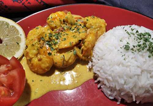 Curry de crevettes au lait de coco