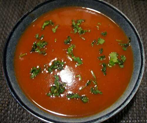 Recette du velouté de tomates au curry