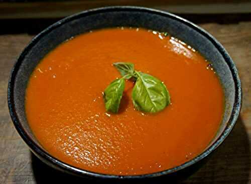 Soupe de Tomate au Basilic-Recette maison - Recettes de Papounet