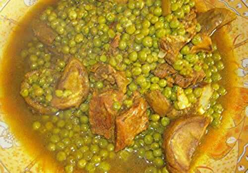 Tajine de veau aux petits pois et artichauts à la marocaine - Recettes de Papounet