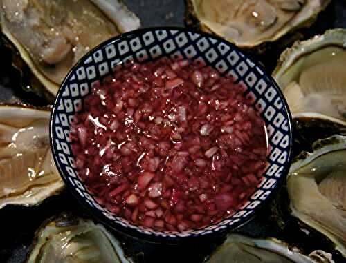 Vinaigre aux échalotes accompagnement des huîtres - Recettes de Papounet
