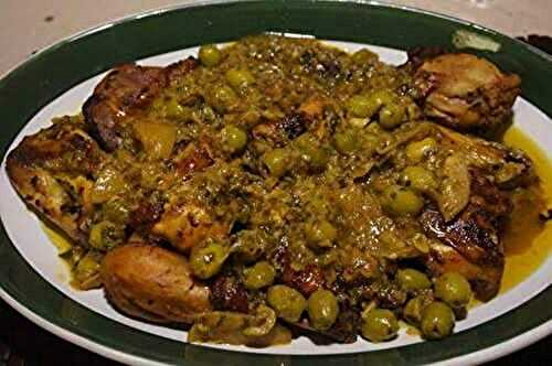 Tajine poulet marocain aux citrons confits et olives. - Recettes de Papounet