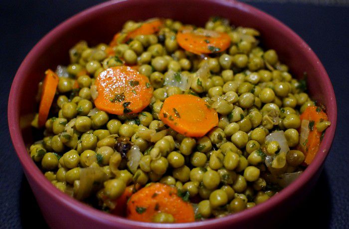 Recette petit pois en conserve et carottes - Recettes de Papounet