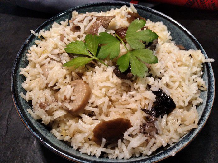 Riz pilaf aux champignons - Recettes de Papounet