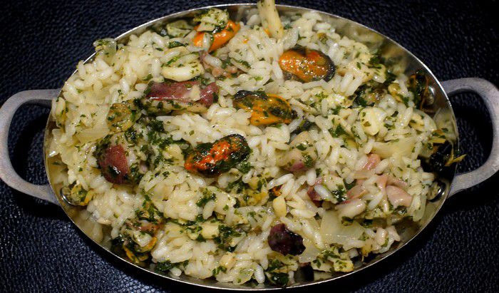 Risotto aux fruits de mer - Recettes de Papounet