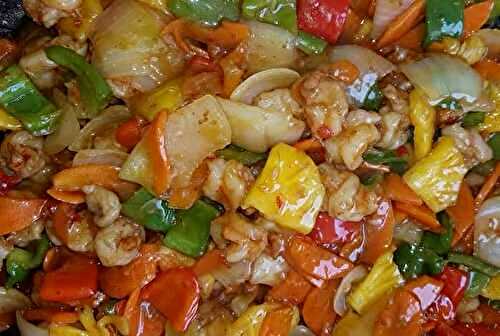 Crevettes sauce aigre-douce réunionnaise