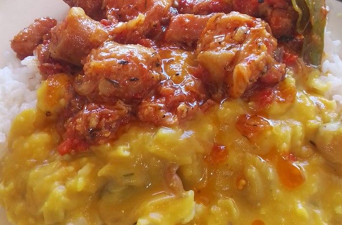 Rougail salé (poitrine de porc salée)