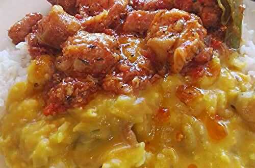 Rougail salé (poitrine de porc salée)