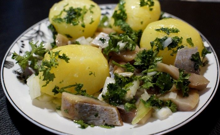 Salade de Harengs fumés pommes de terre