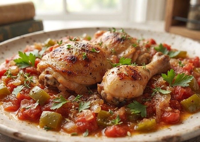 Recette du vrai poulet basquaise traditionnel
