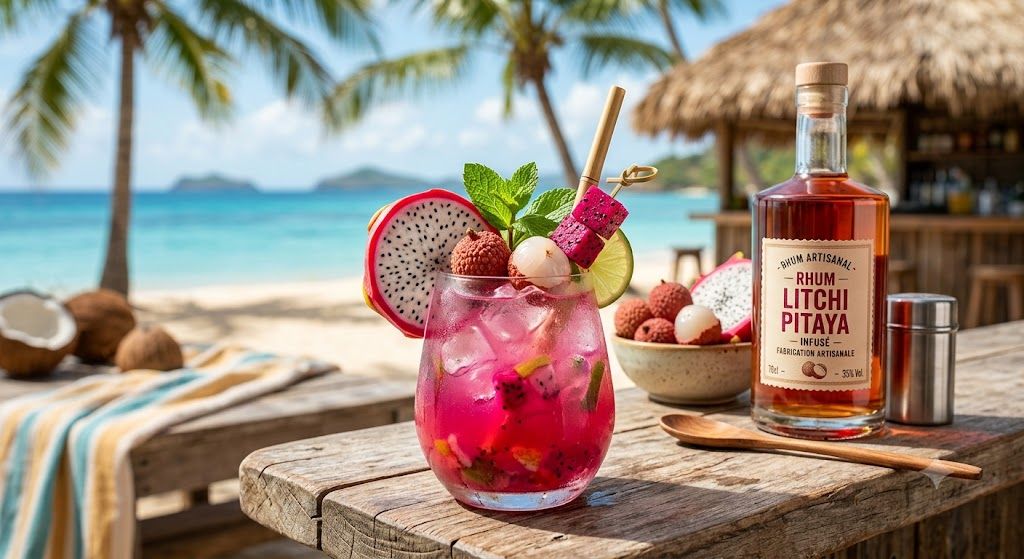 Rhum arrangé litchi fruit du dragon