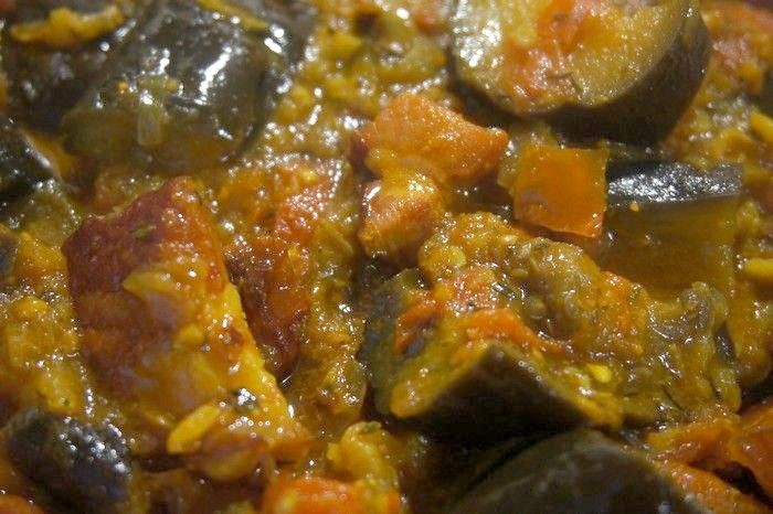 Massalé boucané aux bringelles (aubergines)