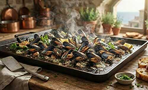 Moules marinières à la plancha
