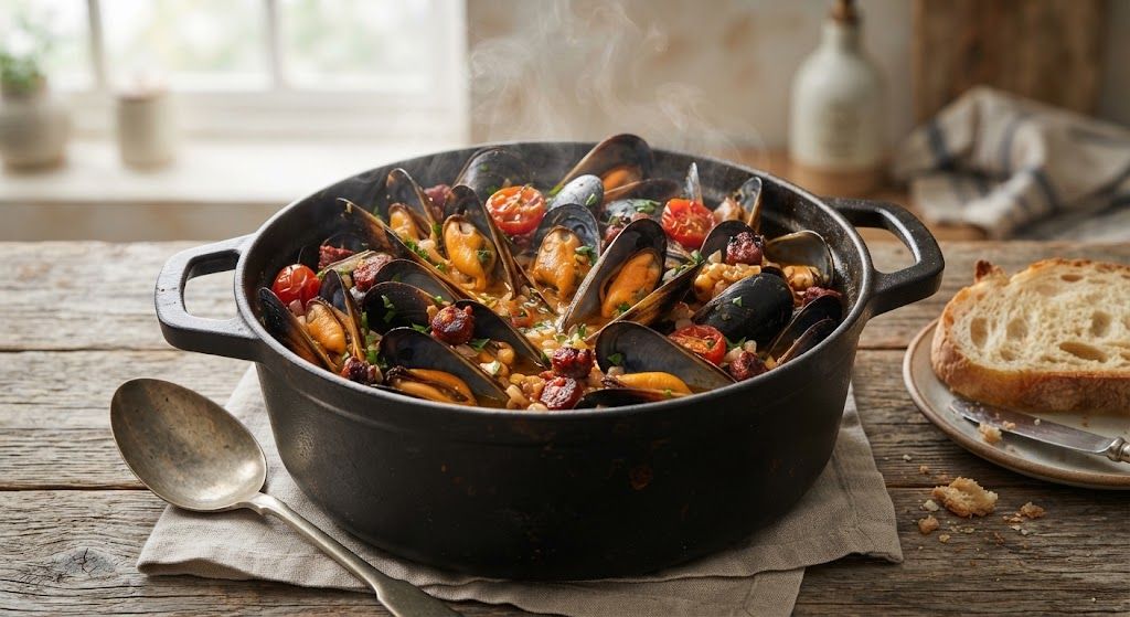 Recette des Moules au chorizo facile