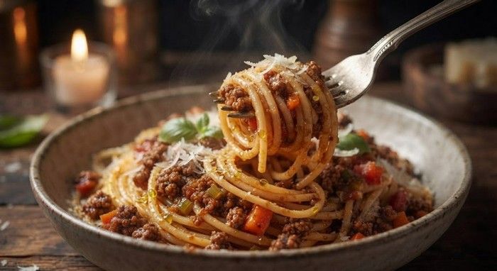 Spaghetti bolognaise traditionnelle
