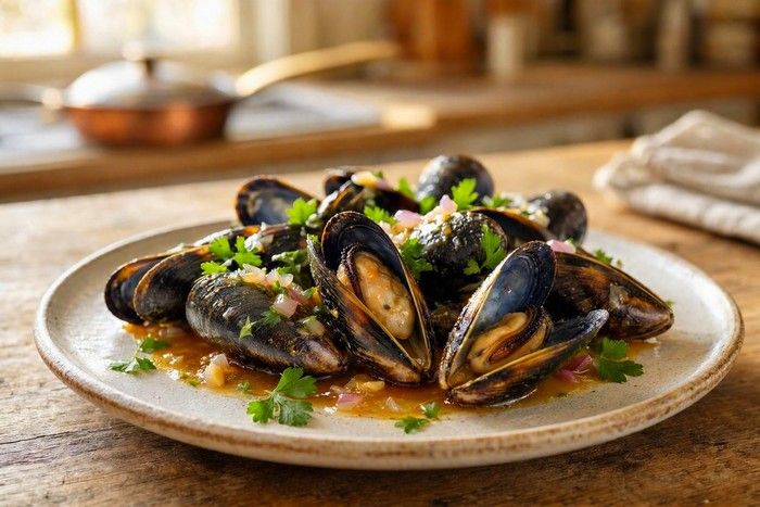Moules au vermouth