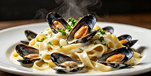 Tagliatelles aux moules à la crème