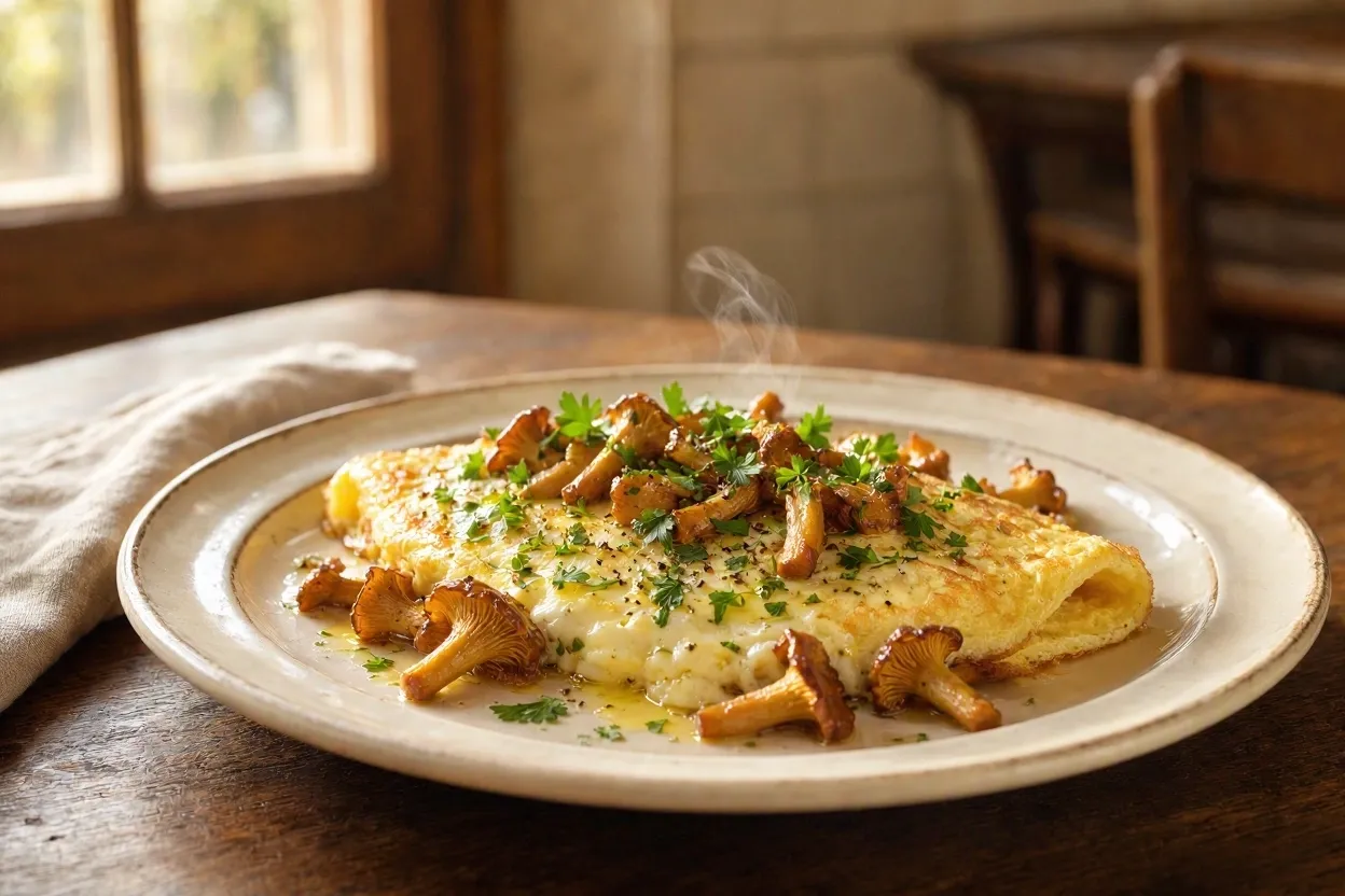 Omelette aux chanterelles