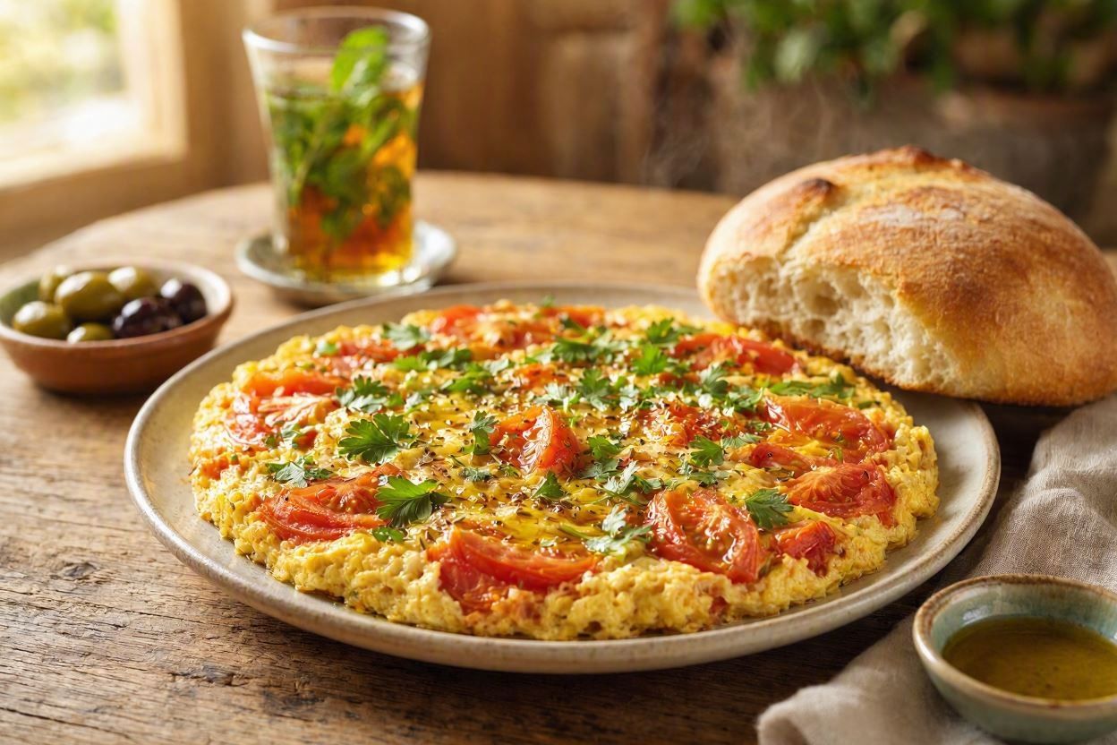 Omelette marocaine aux tomates