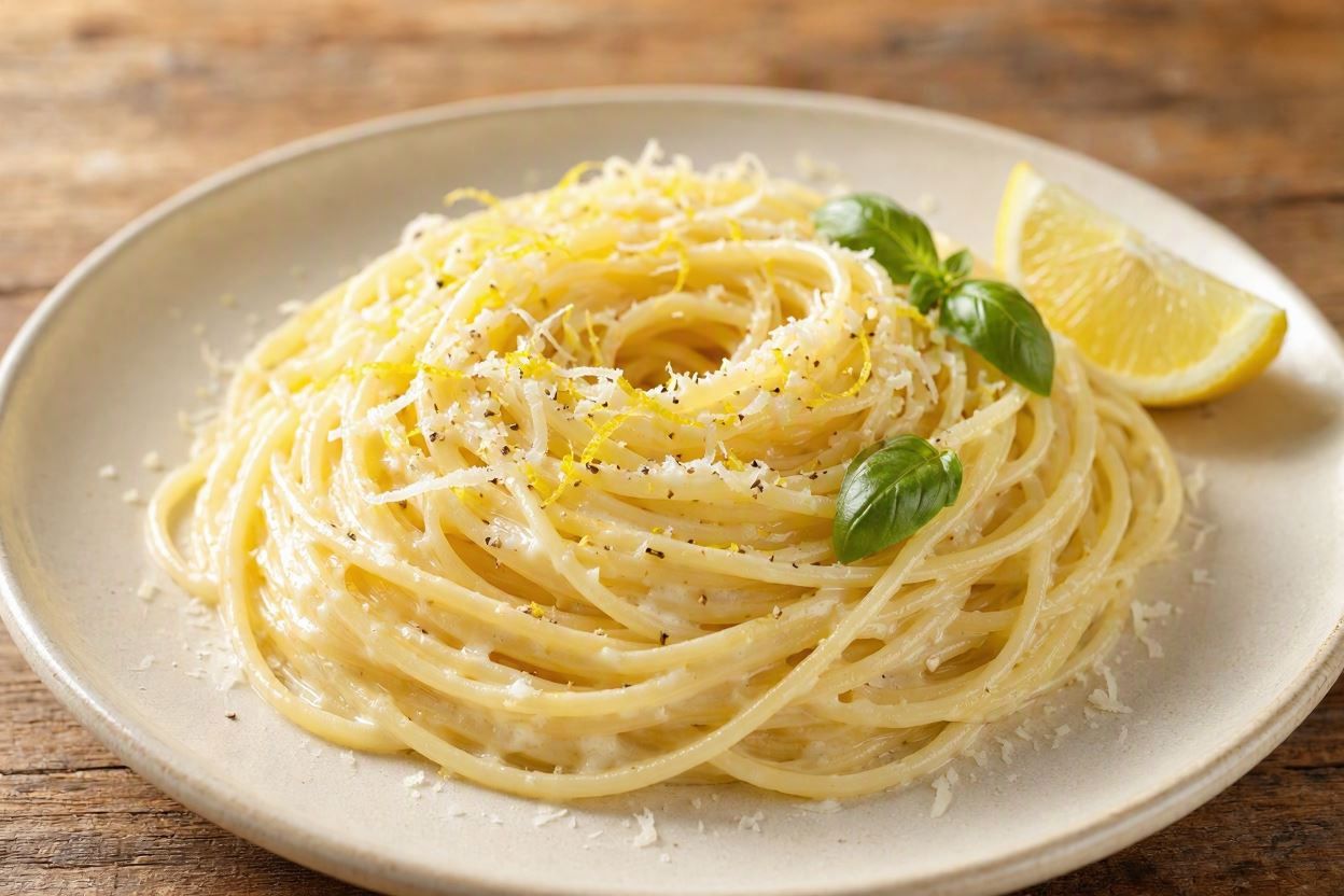 Spaghettis au citron et au parmesan