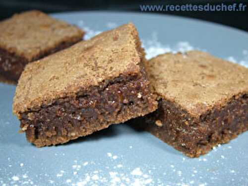 Brownies fondants au chocolat et amandes