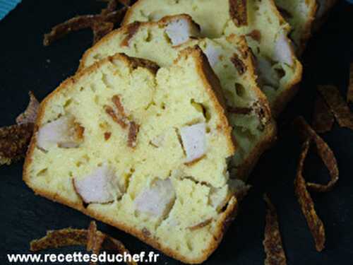 Cake au boudin blanc et pâte de fruit pomme-chia