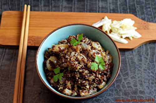 Chou chinois et quinoa rouge