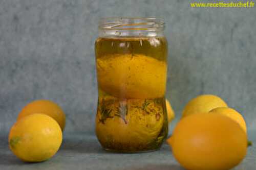 Citron confit maison au sel puis à l'huile