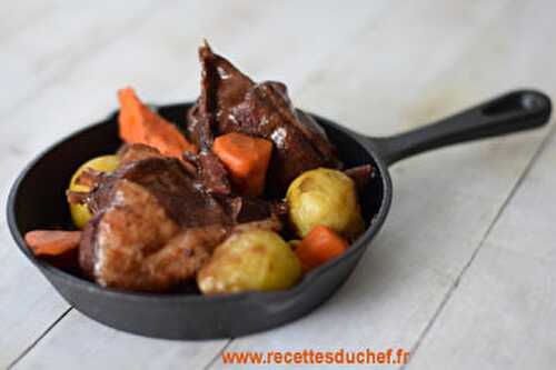 Coq au vin et chocolat