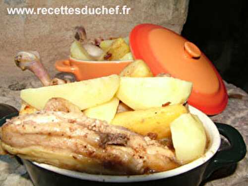 Coquelet aux deux pommes et au cidre en mini cocotte