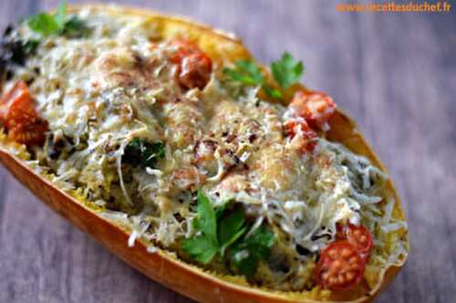 Courge spaghetti à la ricotta