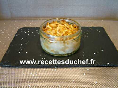 Crumble de litchis : 2 ingrédients 1 recette express