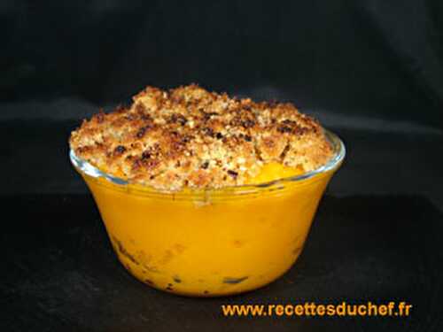 Crumble de potimarron aux noisettes