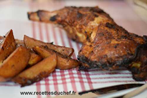 Cuisse de dinde marinée et pommes de terre