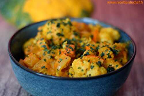 Curry de potimarron et chou-fleur