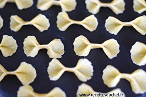 Farfalle maison ou pâtes papillon : la technique