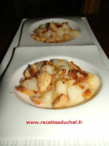 Poires façon crumble